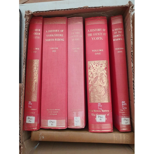 66 - Three boxes; The Victoria History of the Counties of England and Royal Commission on Historical Monu... 