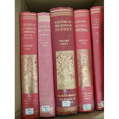 71 - Three boxes; The Victoria History of the Counties including Cambridge, Norfolk, Yorkshire North Ridi... 