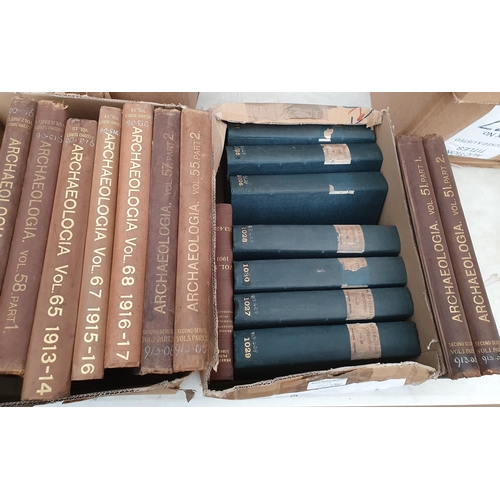 72 - Six boxes Archaeological Journals including; Bristol and Gloucestershire Archaeological Society Tran... 