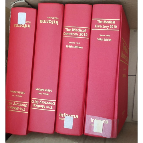 75 - Four boxes; The Medical Directory, The English Dialect Dictionary and FOX-DAVIES 'Armorial Families'