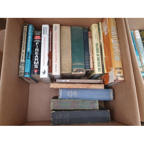 84 - Four boxes of Books including Topography, Big Game Hunting, Travel and Exploration, etc.