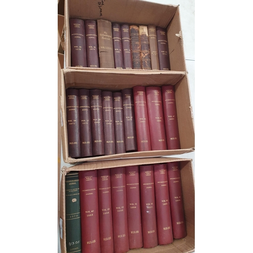 9 - Three boxes; Archaeological Journal including 1860's to 1890's (incomplete)