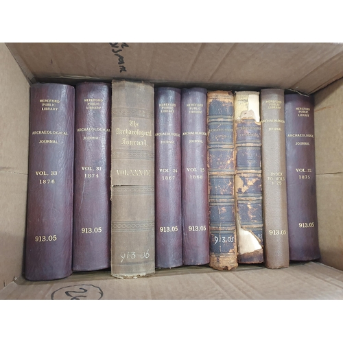 9 - Three boxes; Archaeological Journal including 1860's to 1890's (incomplete)