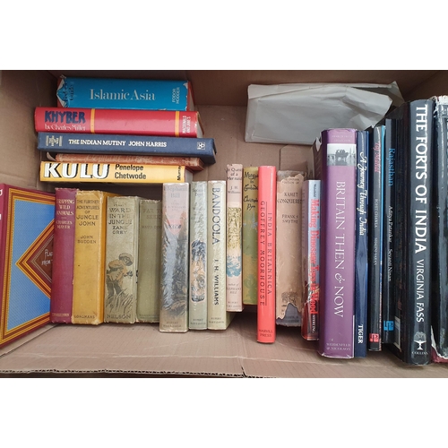 97 - Two boxes of Books including India, Big Game and Military History