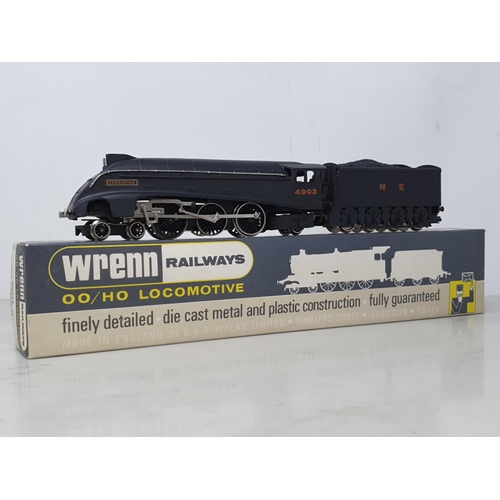 1072 - A boxed Wrenn 2213 A4 Locomotive 'Peregrine' in 'NE' black livery, box E, model E-NM