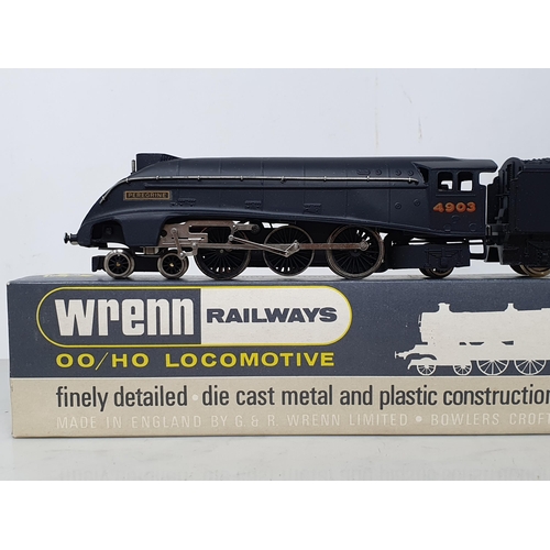 1072 - A boxed Wrenn 2213 A4 Locomotive 'Peregrine' in 'NE' black livery, box E, model E-NM