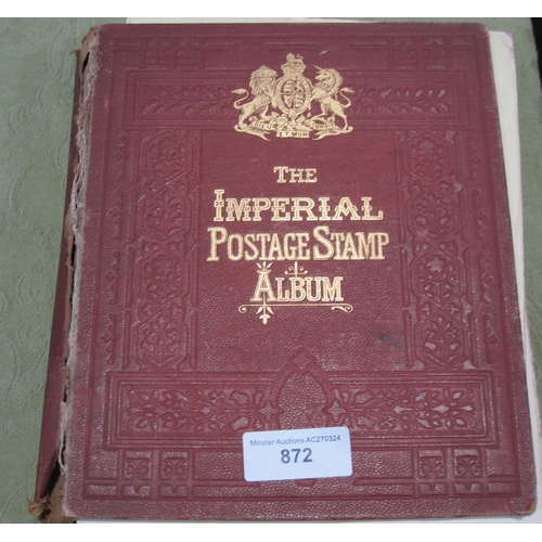 872 - An All World Stamp Collection, mostly used, contained in an Imperial Album, with principal interest ... 