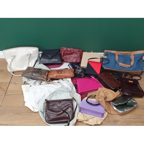 274 - Approximately 17 Handbags including leather, snake skin style etc, makers including Bruno Magli, Tul... 