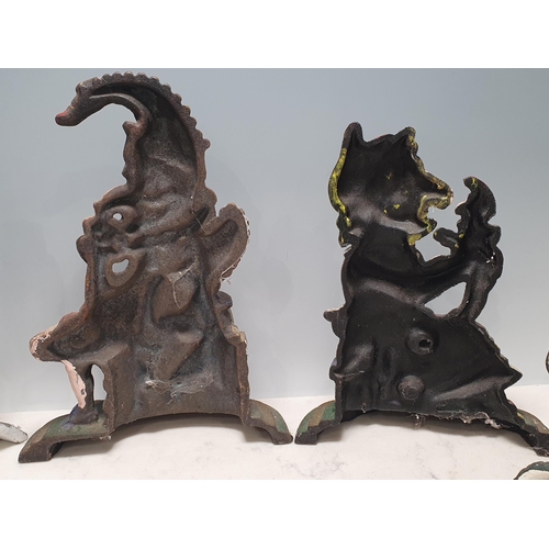 19 - Four cast metal Doorstops in the form of Punch and Judy, Laurel and Hardy and a British Bulldog (R3)