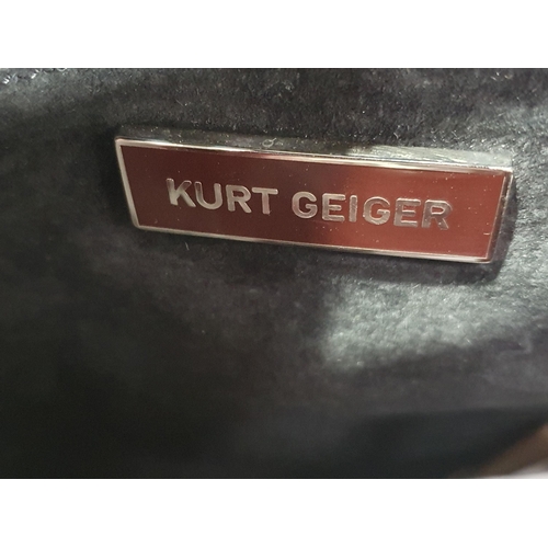 260 - A Kurt Geiger lizard effect Handbag, a collection of five other Handbags and four Belts, all used