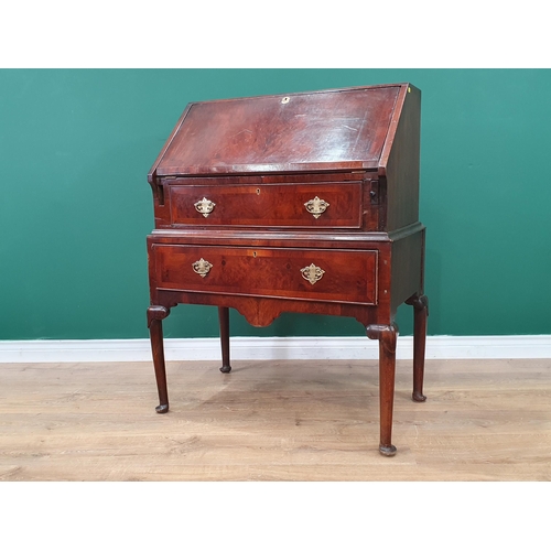 31 - An 18th Century walnut Bureau on stand (R4)