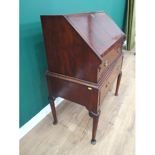 31 - An 18th Century walnut Bureau on stand (R4)