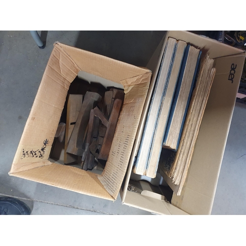 315 - A box of Moulding Planes and a box of Chinese Books A/F (R5)