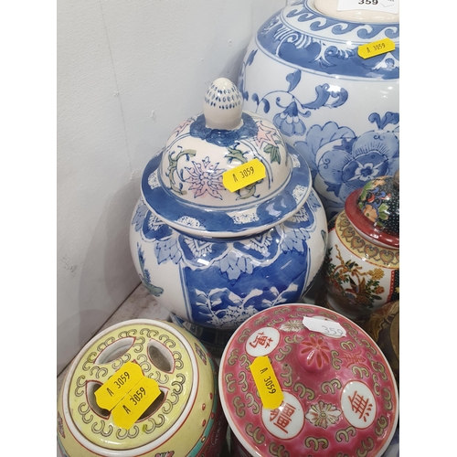 359 - Various Chinese Ginger Jars and Vases (R5)