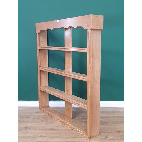 479 - A Pine wall shelf 4ft 4