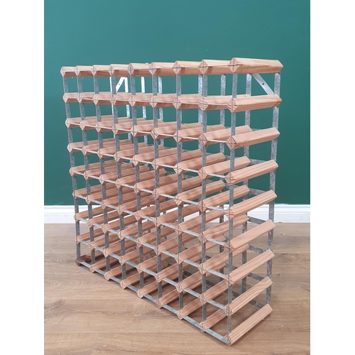 489 - A Seventy two Bottle Wine Rack, 2ft 8