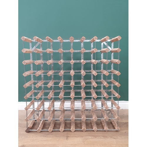 489 - A Seventy two Bottle Wine Rack, 2ft 8