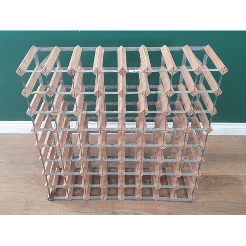 489 - A Seventy two Bottle Wine Rack, 2ft 8