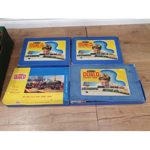 501 - Four boxes of empty Hornby Dublo Boxes, Triang 00 gauge Track and various lineside accessories (R3)