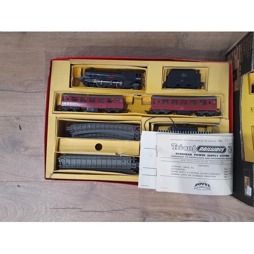 502 - Three boxes of model railway including two Triang Passenger Sets, HO scale American Wagons, Hornby 0... 