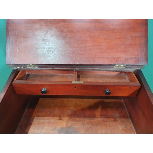 511 - A 19th Century walnut slope topped Desk Box with hinged lid 1ft 7in W x 8in H (R6)