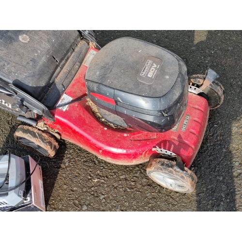 522 - A Mountfield battery operated Lawn Mower with battery and charger