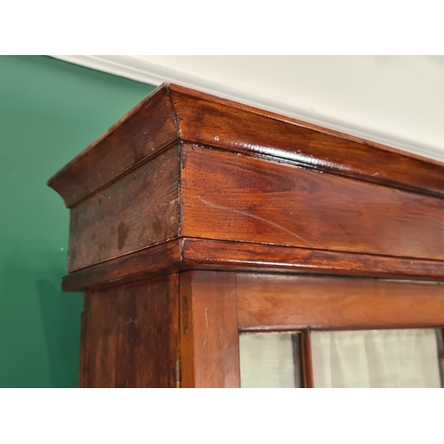 530 - An astragal glazed Display Cabinet on associated stand, with later cornice and sides, 6ft 8