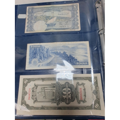 539 - An Album of world Banknotes, to include examples from Cyprus, China, Hong Kong, Norway, Japan etc. a... 