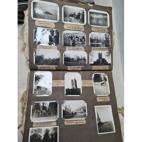 547 - Two Photograph Albums containing an extensive collection of photographs from cycling clubs trips aro... 