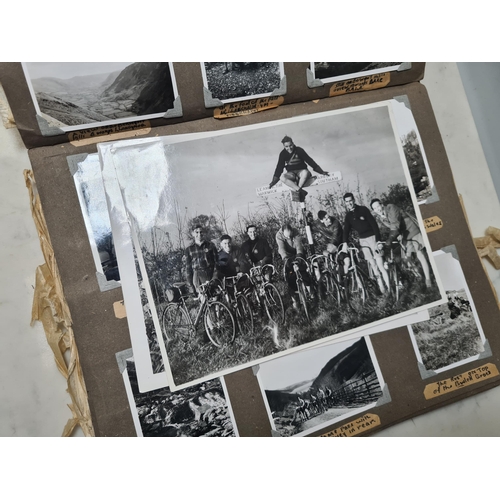 547 - Two Photograph Albums containing an extensive collection of photographs from cycling clubs trips aro... 