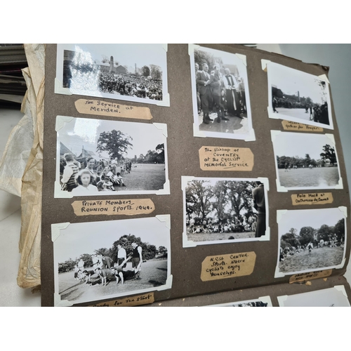 547 - Two Photograph Albums containing an extensive collection of photographs from cycling clubs trips aro... 