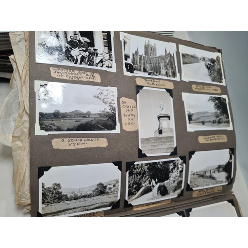 547 - Two Photograph Albums containing an extensive collection of photographs from cycling clubs trips aro... 