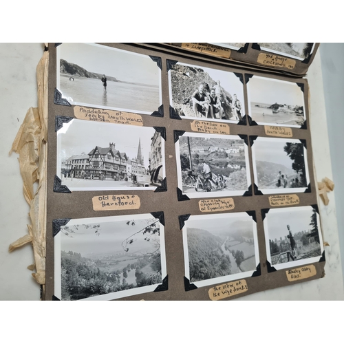 547 - Two Photograph Albums containing an extensive collection of photographs from cycling clubs trips aro... 