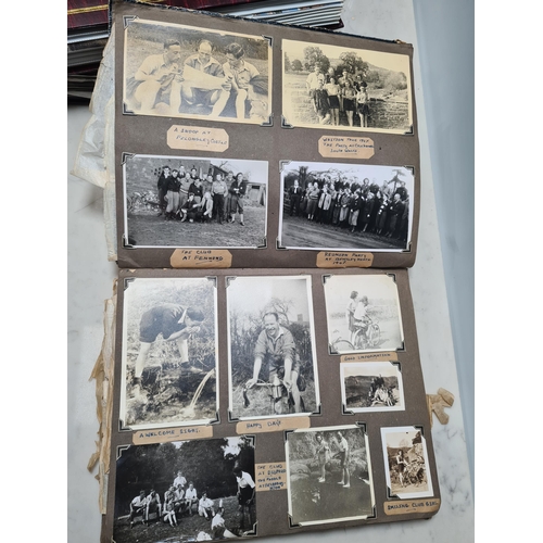 547 - Two Photograph Albums containing an extensive collection of photographs from cycling clubs trips aro... 