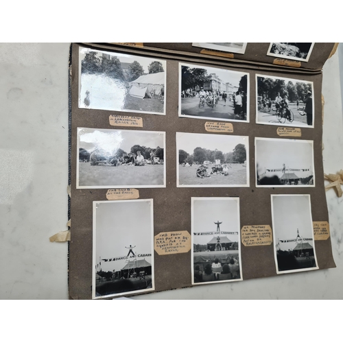 547 - Two Photograph Albums containing an extensive collection of photographs from cycling clubs trips aro... 