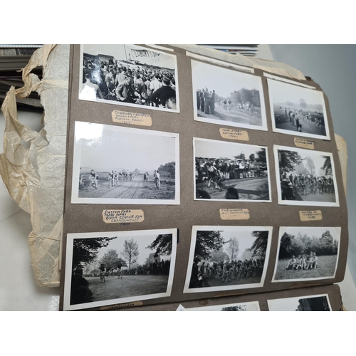 547 - Two Photograph Albums containing an extensive collection of photographs from cycling clubs trips aro... 