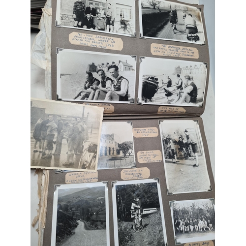 547 - Two Photograph Albums containing an extensive collection of photographs from cycling clubs trips aro... 