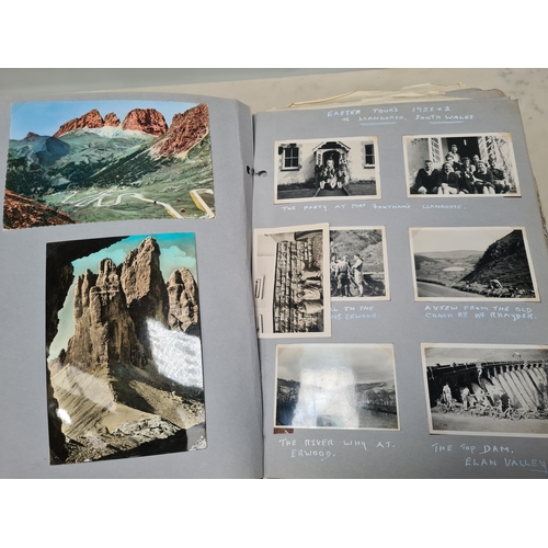 547 - Two Photograph Albums containing an extensive collection of photographs from cycling clubs trips aro... 