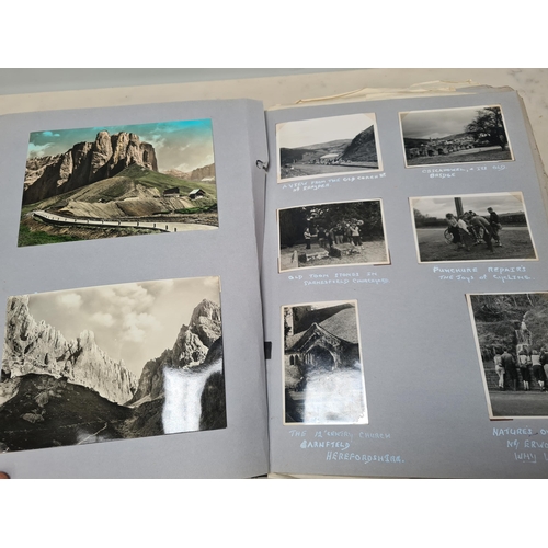 547 - Two Photograph Albums containing an extensive collection of photographs from cycling clubs trips aro... 