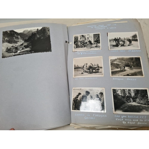 547 - Two Photograph Albums containing an extensive collection of photographs from cycling clubs trips aro... 