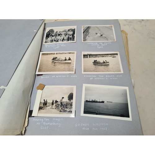 547 - Two Photograph Albums containing an extensive collection of photographs from cycling clubs trips aro... 