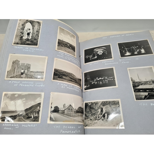 547 - Two Photograph Albums containing an extensive collection of photographs from cycling clubs trips aro... 