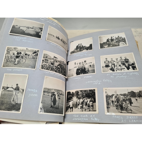 547 - Two Photograph Albums containing an extensive collection of photographs from cycling clubs trips aro... 