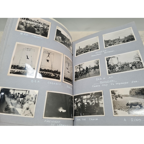 547 - Two Photograph Albums containing an extensive collection of photographs from cycling clubs trips aro... 