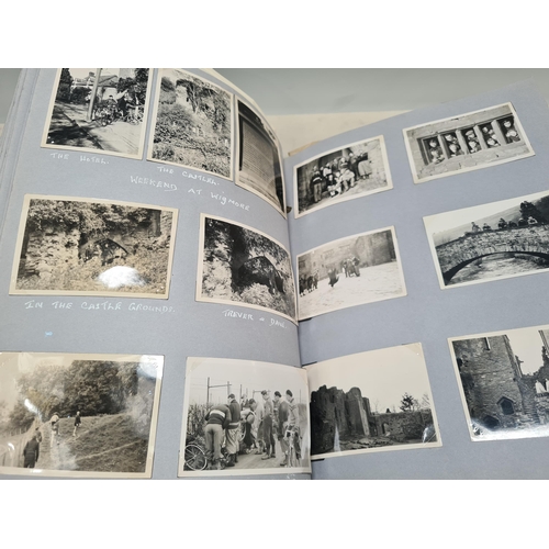 547 - Two Photograph Albums containing an extensive collection of photographs from cycling clubs trips aro... 