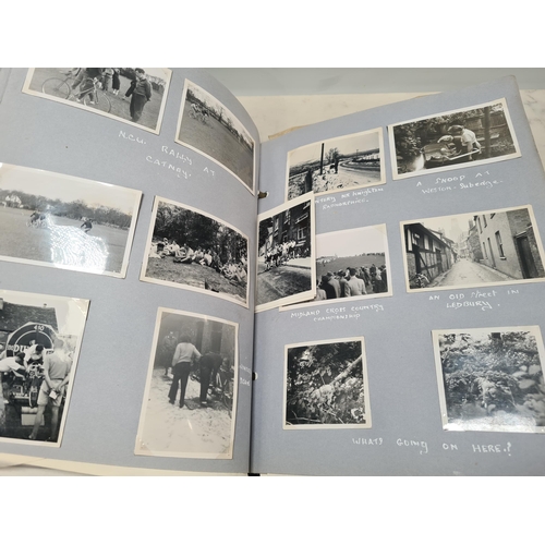 547 - Two Photograph Albums containing an extensive collection of photographs from cycling clubs trips aro... 