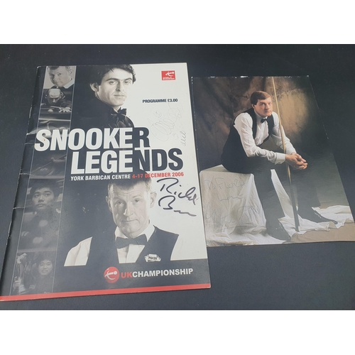 80 - Signed Books by Dick Francis, Mo Mowlam, Brummie Stokes, Tony Curtis, Snooker Legends signed Program... 