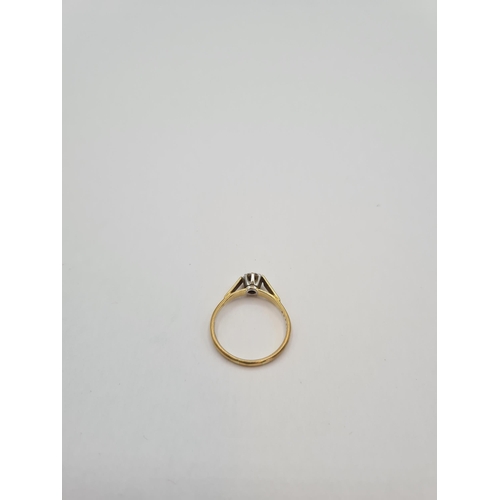 233 - A Diamond single stone Ring illusion-set brilliant-cut stone in a18ct gold, ring size P, approx 2.90... 