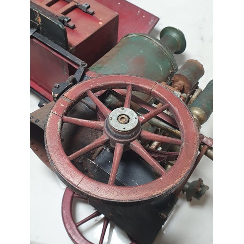 546 - An early 20th Century Model of  a horse drawn Steam Pumper Fire Engine, with metal engine and chassi... 