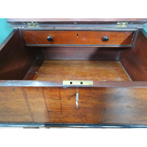 434 - A 19th Century walnut slope topped Desk Box with hinged lid 1ft 7in W x 8in H (R4)